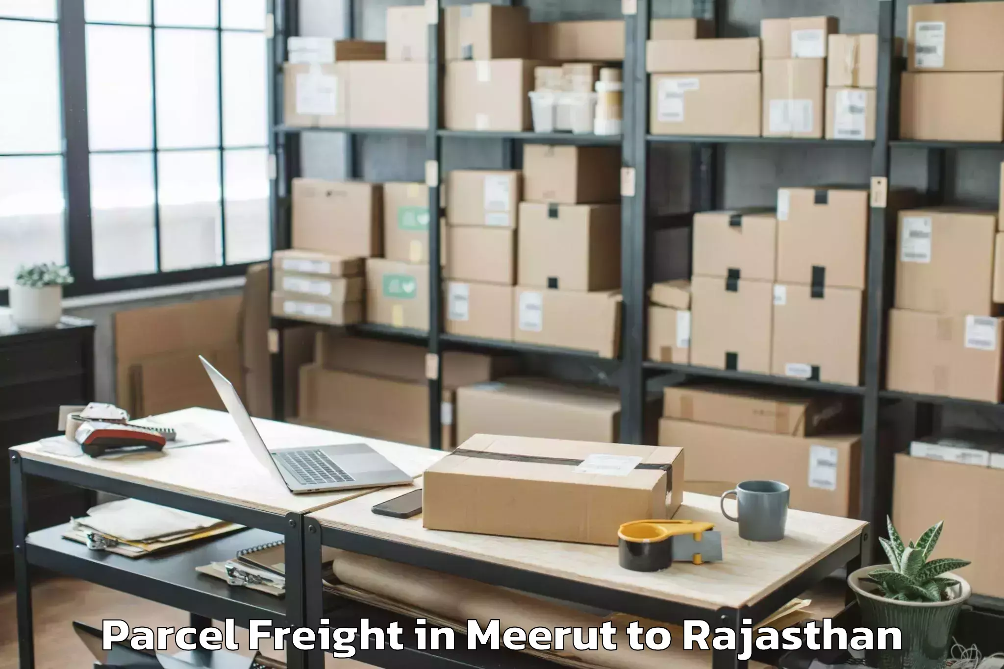 Reliable Meerut to Khairthal Parcel Freight